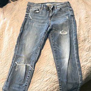 Gap Straight Leg Distressed Jeans